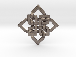 C. Knotty Pendant in Polished Bronzed-Silver Steel