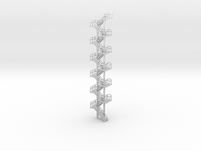 N Scale Staircase H140.2mm in Tan Fine Detail Plastic