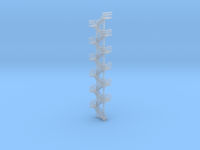 N Scale Staircase H140.2mm in Smooth Fine Detail Plastic
