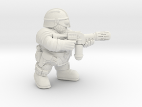 Space Dwarf Melta-gun in White Natural Versatile Plastic