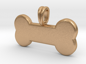 14K Gold Dog Bone Pendant in Natural Bronze