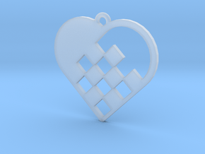 Swedish Heart Necklace in Tan Fine Detail Plastic