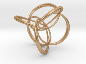 16-cell, stereographic projection, thick edges in Natural Bronze