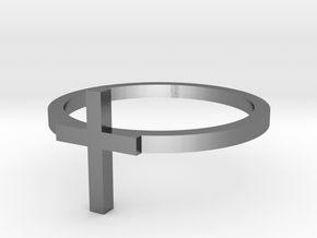 Cross 12.37mm in Polished Silver