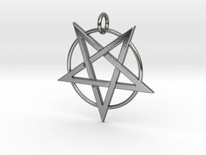 last pentagram4 in Polished Silver