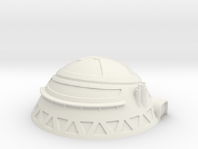 6mm Scale Communications Dome in White Natural Versatile Plastic