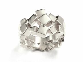Prism Double Ring (from $15) in Polished Silver: 7 / 54