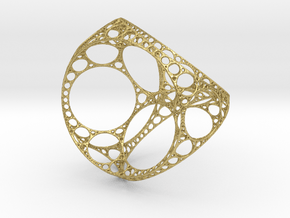 Apollonian tetrahedron - small in Natural Brass