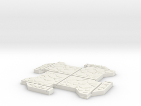Small Multi Way Dungeon Piece in White Premium Versatile Plastic