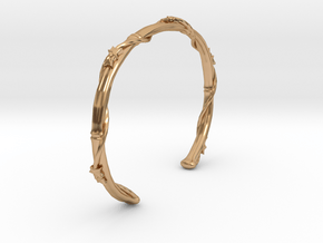 Ivy Wrapped Bamboo Cuff Bracelet in Polished Bronze: Extra Small