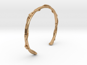 Ivy Wrapped Bamboo Cuff Bracelet in Polished Bronze: Small