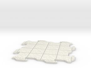 Large Multi Way Dungeon Tile in White Natural Versatile Plastic