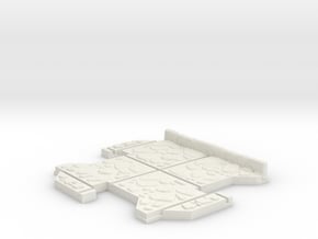 Small 3 way Dungeon Tile in White Natural Versatile Plastic