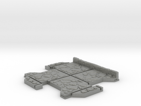 Small 3 way Dungeon Tile in Gray PA12