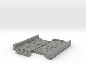 Small 2 way Dungeon Tile in Gray PA12