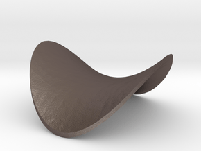 Pringle / Saddle Surface on Circular Domain in Polished Bronzed-Silver Steel
