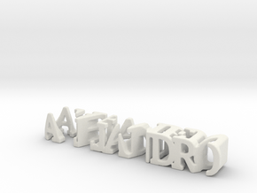 3dWordFlip: alejandro/carmen in White Natural Versatile Plastic