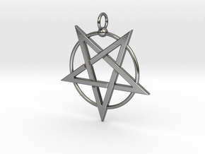 last pentagram3updatedver5 in Polished Silver