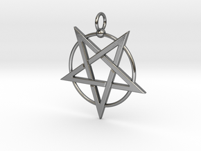 last pentagram3updatedver4 in Polished Silver