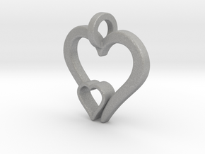 Heart Pendant in Aluminum: Small