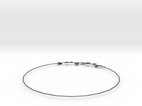 String of Hearts Necklace in Polished Bronzed-Silver Steel