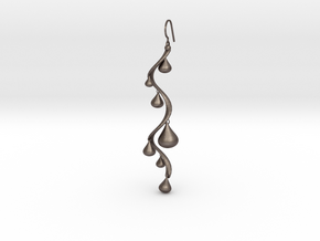 String of Pearls Earring in Polished Bronzed-Silver Steel