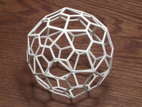 Pentagonal Hexecontahedron in White Natural Versatile Plastic