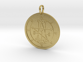 Astaroth Medallion in Natural Brass