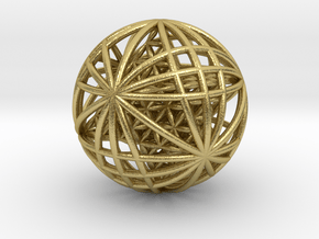 Tantric Star of Awesomeness Sphere (no bale) 2.5"  in Natural Brass