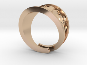 Emboss Ring - 2 in 14k Rose Gold