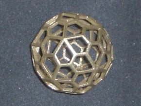 Polyhedral Pendant in Natural Brass