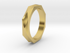 Facet 12.37mm in Polished Brass