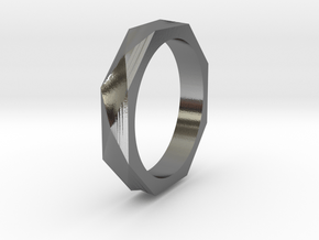 Facet 12.37mm in Polished Silver