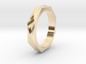 Facet 13.21mm in 14k Gold Plated Brass