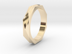Facet 13.61mm in 14k Gold Plated Brass