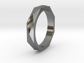 Facet 13.61mm in Polished Silver