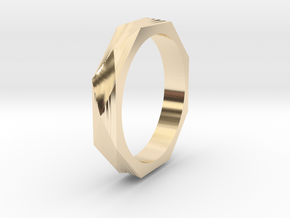 Facet 14.05mm in 14k Gold Plated Brass