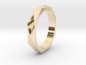 Facet 14.36mm in 14k Gold Plated Brass