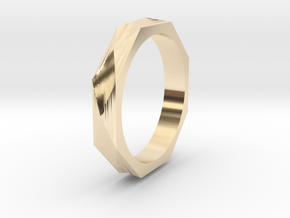 Facet 14.36mm in 14K Yellow Gold