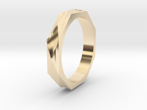 Facet 14.56mm in 14k Gold Plated Brass
