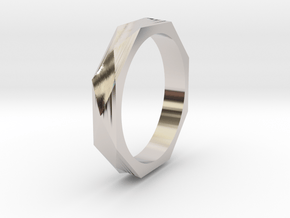 Facet 14.86mm in Rhodium Plated Brass