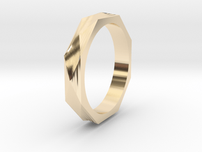 Facet 14.86mm in 14k Gold Plated Brass