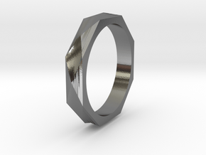 Facet 14.86mm in Polished Silver