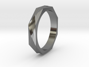 Facet 15.27mm in Polished Silver