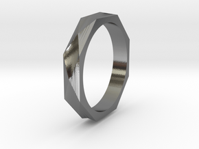 Facet 15.70mm in Polished Silver