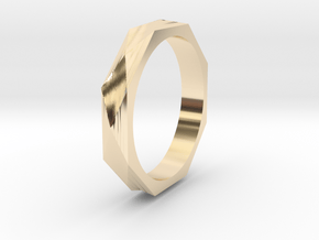 Facet 16.00mm in 14k Gold Plated Brass