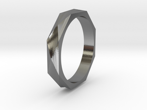 Facet 17.75mm in Polished Silver