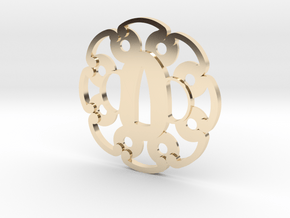 Tsuba washers  in 14k Gold Plated Brass