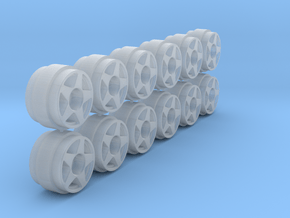 Set of 3 - Fifteen 52 tarmac Hot wheels Rims in Tan Fine Detail Plastic