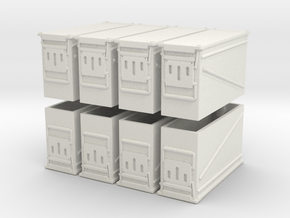 1:18 Scale Ammo Can (PA-120 40mm) in White Natural Versatile Plastic